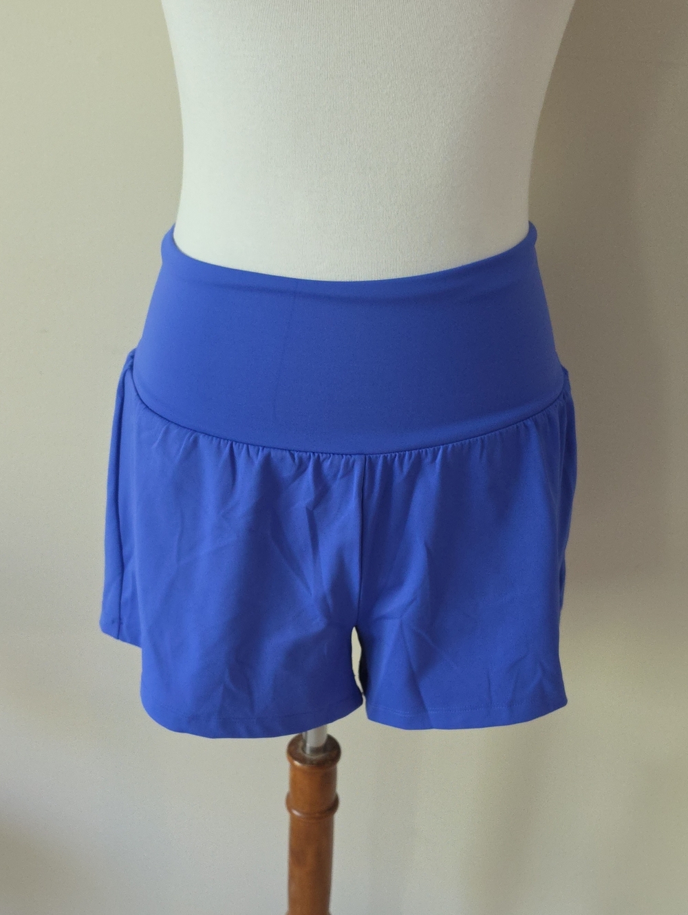 Halara Blue High-Waist Active Shorts Brand New